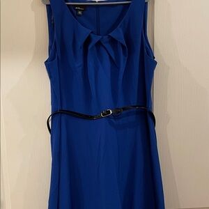 Alyx Royal Blue Midi Dress with Black Belt